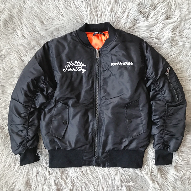 

Tuff Cro Heavy Industry Embroidery Zipper Cotton Jaet Dog Head Youth Faion Winter Long Sve Stand Fit Jaet