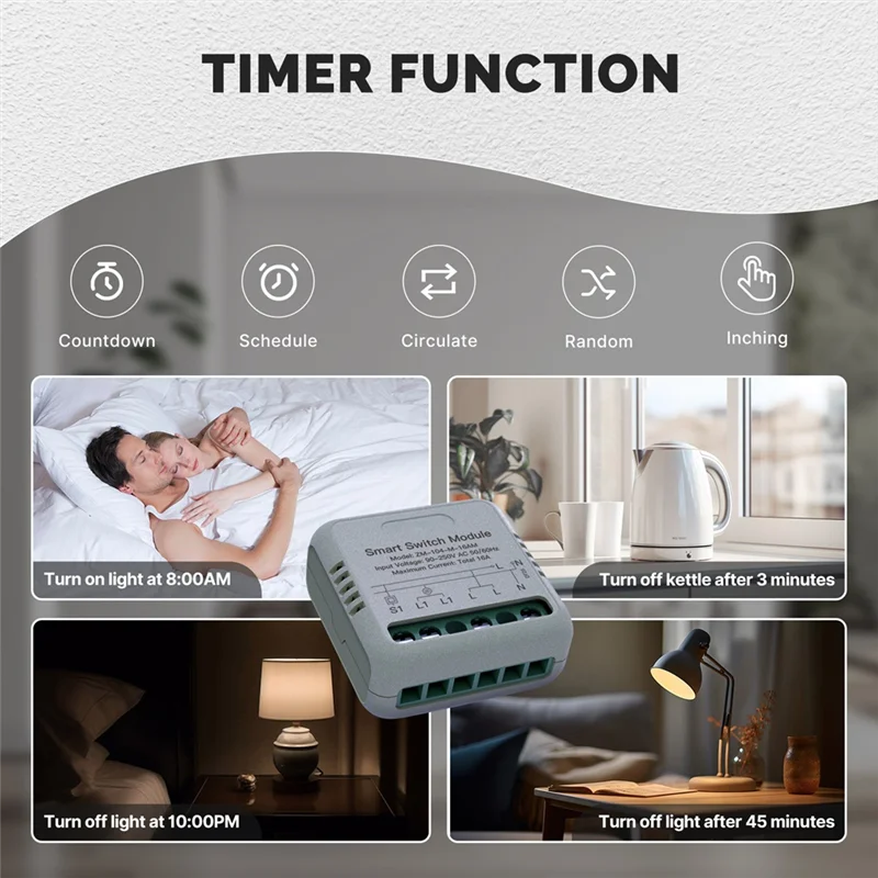 A69Z Tuya Zigbee Modulo Smart Switch Consumo Elettricità Monitor Temporizzatori Fai Da Te Interruttore Interruttore Della Luce 1 Gang Per Alexa Google