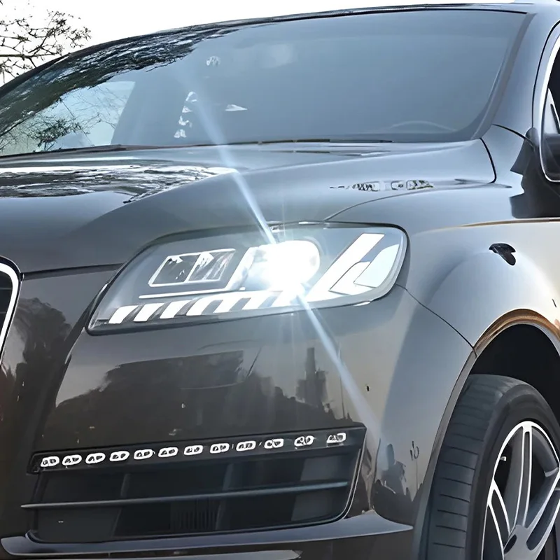LED Projector Lens Headlight Assembly For Audi Q7 4L 2006-2015 Auto Upgrade Front Head Lamps Plug and Play Car Mod Accessories