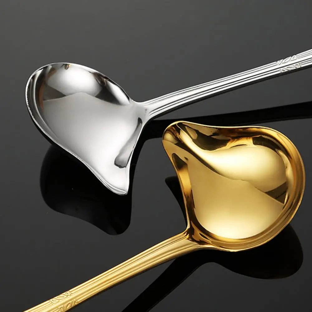 ملعقة تقشط الزيت غير الضارة، ملعقة زيت متينة من الفولاذ المقاوم للصدأ للتجديف بدون جهد، مطعم منزلي، مطابخ الفنادق، سهلة #6