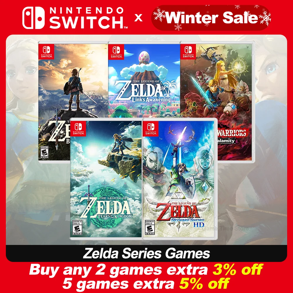 The Legend of Zelda Tears of the Kingdom Skyward Nintendo Switch Game Breath of the Wild Link's Awakening Zelda Series Game Deal