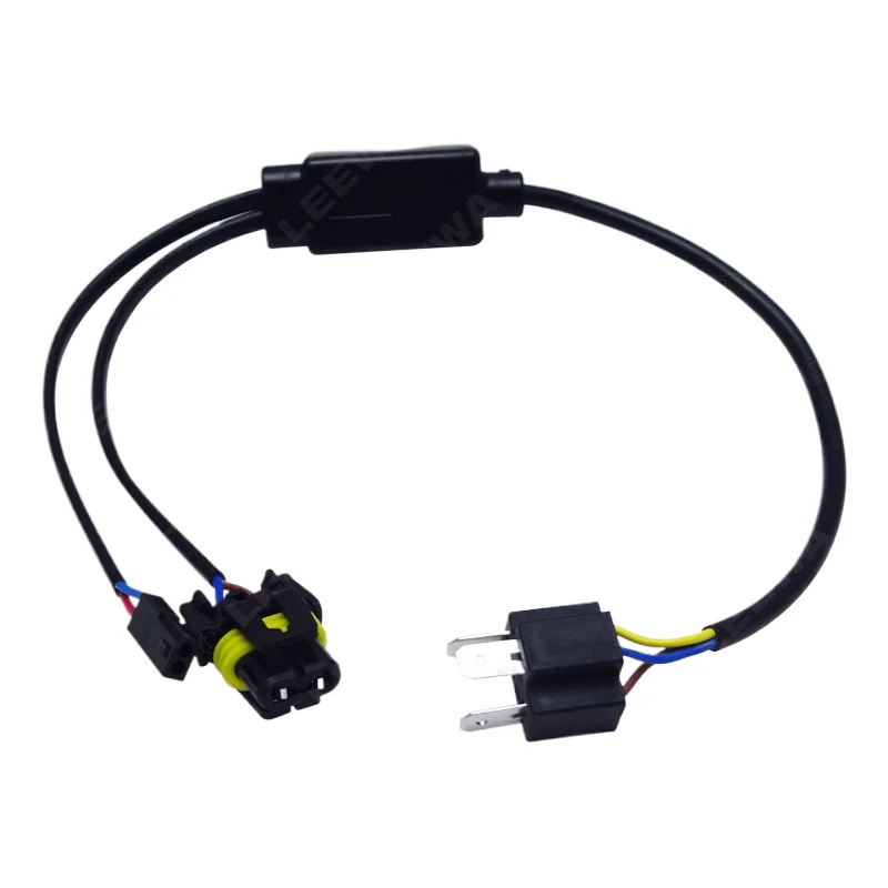 

2Pcs H4 Bixenon HID Xenon Headlights Adapter H4 High Low Relay Cable H4-2 Harness 1 cable For 1 bulb High Low Beam Cable