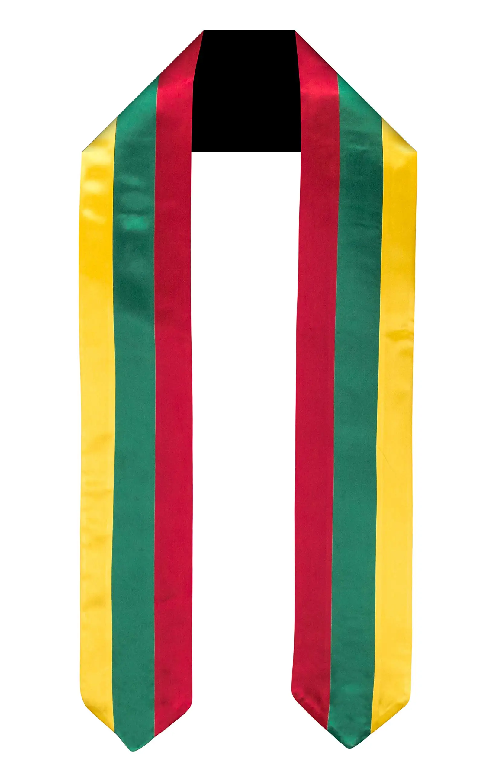 Lithuania Flag Scarf Top Print Graduation Sash Stole International Study Abroad Adult Unisex Party Accessory