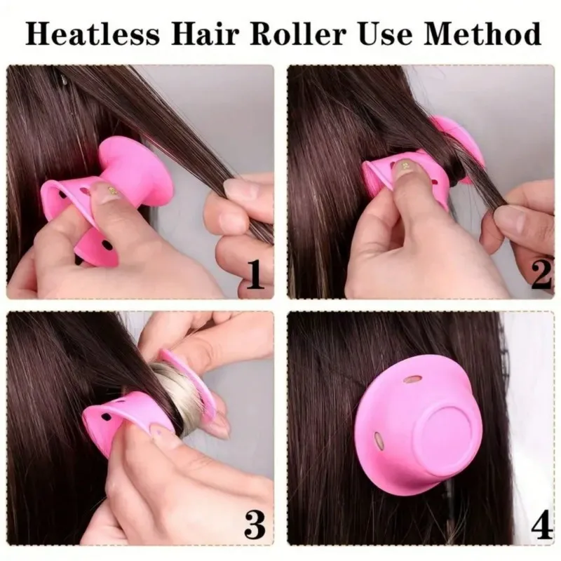 Zestaw wałków do włosów w kształcie grzybków |   Miękkie silikonowe wałki do kręcenia włosów, antypoślizgowe |   Delikatne formery falujących do stylizacji nocnej |   Łatwy w montażie termoaktywny element DIY