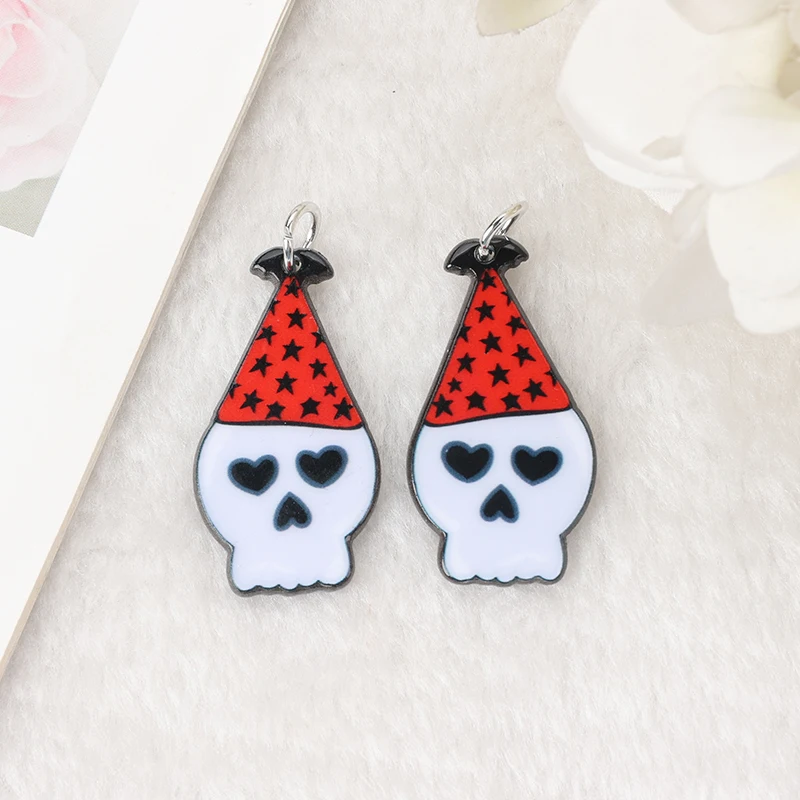 8 قطعة هالوين دموي Brithday السحر الجمجمة كعكة بالون الفم Flatback الاكريليك مجوهرات النتائج للمجوهرات لتقوم بها بنفسك