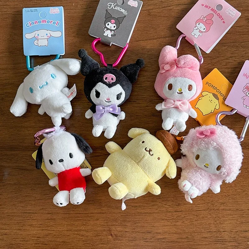 Sanrio Plush Doll Keychain Love Kno Daniels Sugarbunnies Mascot Usahanas Choco Keyring Bag Pendant Toy Doll Gift Kuromi Cinnamor view 3