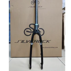 SILVEROCK Fork Carbon ​Tube Length 450mm 406 20'' 451 Caliper Rim V Brake Disc Brake 74mm for FNHON TERN JAVA Minivelo Bicycles