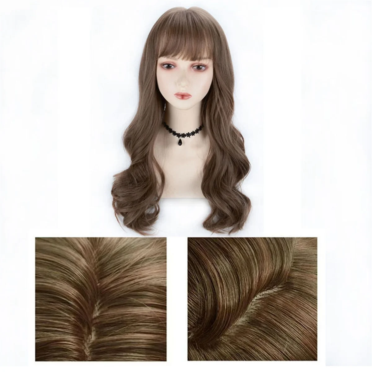 ABGU 24 pulgadas 13x4 pelucas sintéticas diarias de onda corta para mujeres blancas y negras Cosplay pelo de fibra Natural Bob-peluca ondulada al agua