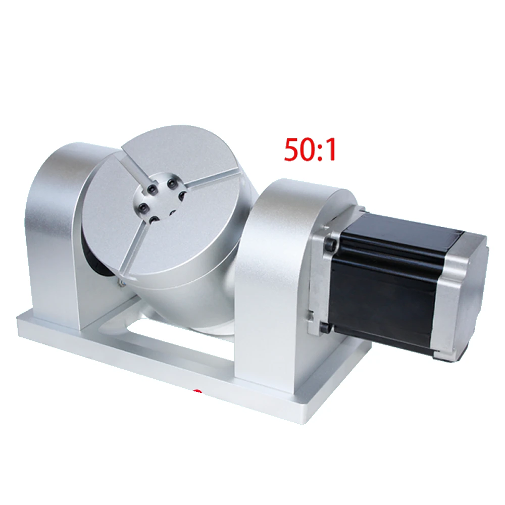 Harmonic Drive Reducer CNC 4th 5th A C Axis Rotary Axis Speed Reducing Ratio 50:1 NEMA34 86 Stepper Motor for Milling Machine