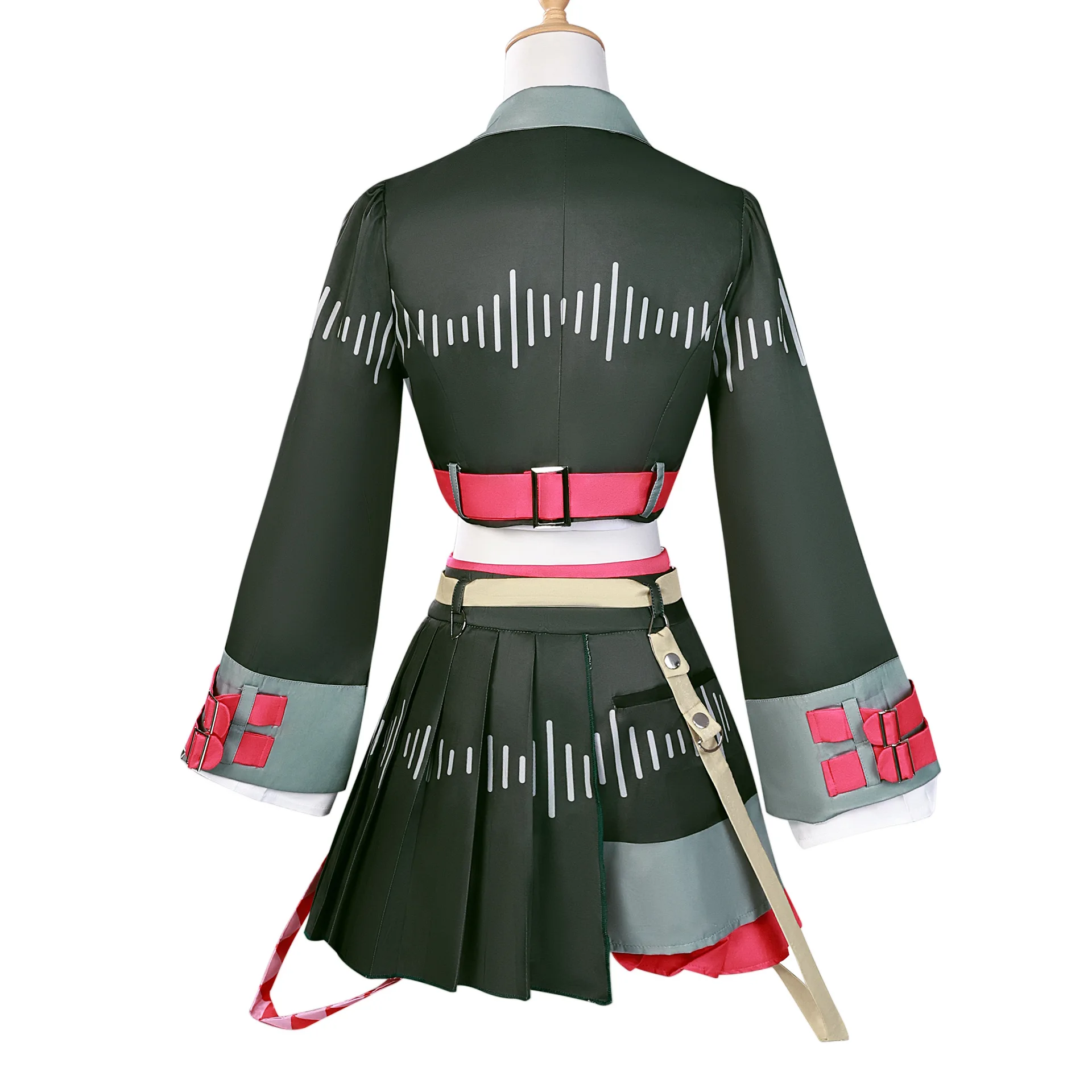 Kasane Teto Cosplay Costume Teto Dress Green Outfits Wig Shoes Virtual Idol Clothes Singer Stage Performance Uniform for Women