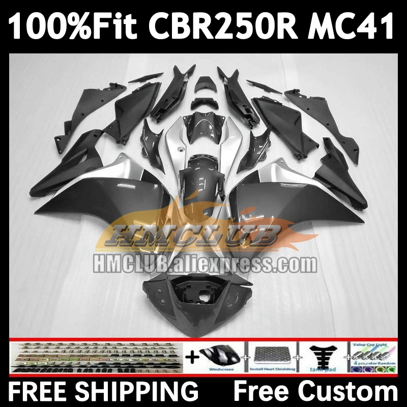 Injection For HONDA CBR250 R CBR250R MC41 11 12 13 14 15 100No.17 CBR metal grey 250R 250 R 2011 2012 2013 2014 2015 Fairings