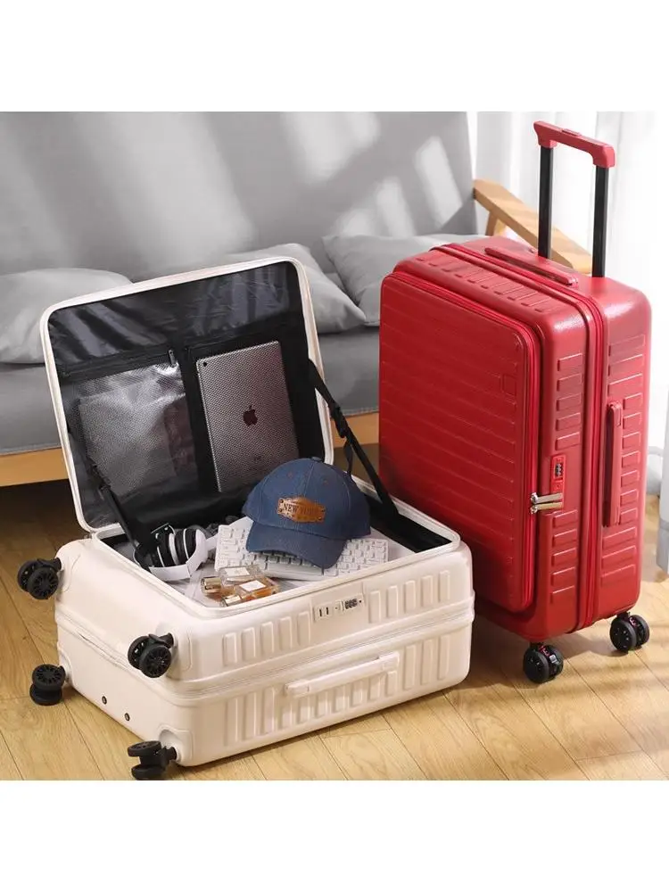 

Чемодан на молнии с передним отверстием, 20-дюймовая посадочная коробка, многофункциональная тяга, 24 дорожная коробка с паролем для мужчин и женщин, студентов