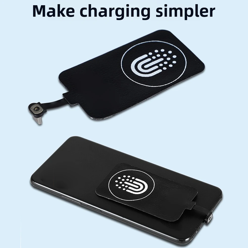 Wireless Charging Receiver 10W Type-C Adapter With Magnetic Cable, Fast Wireless And Magnetic Charging For Compatible Type-C