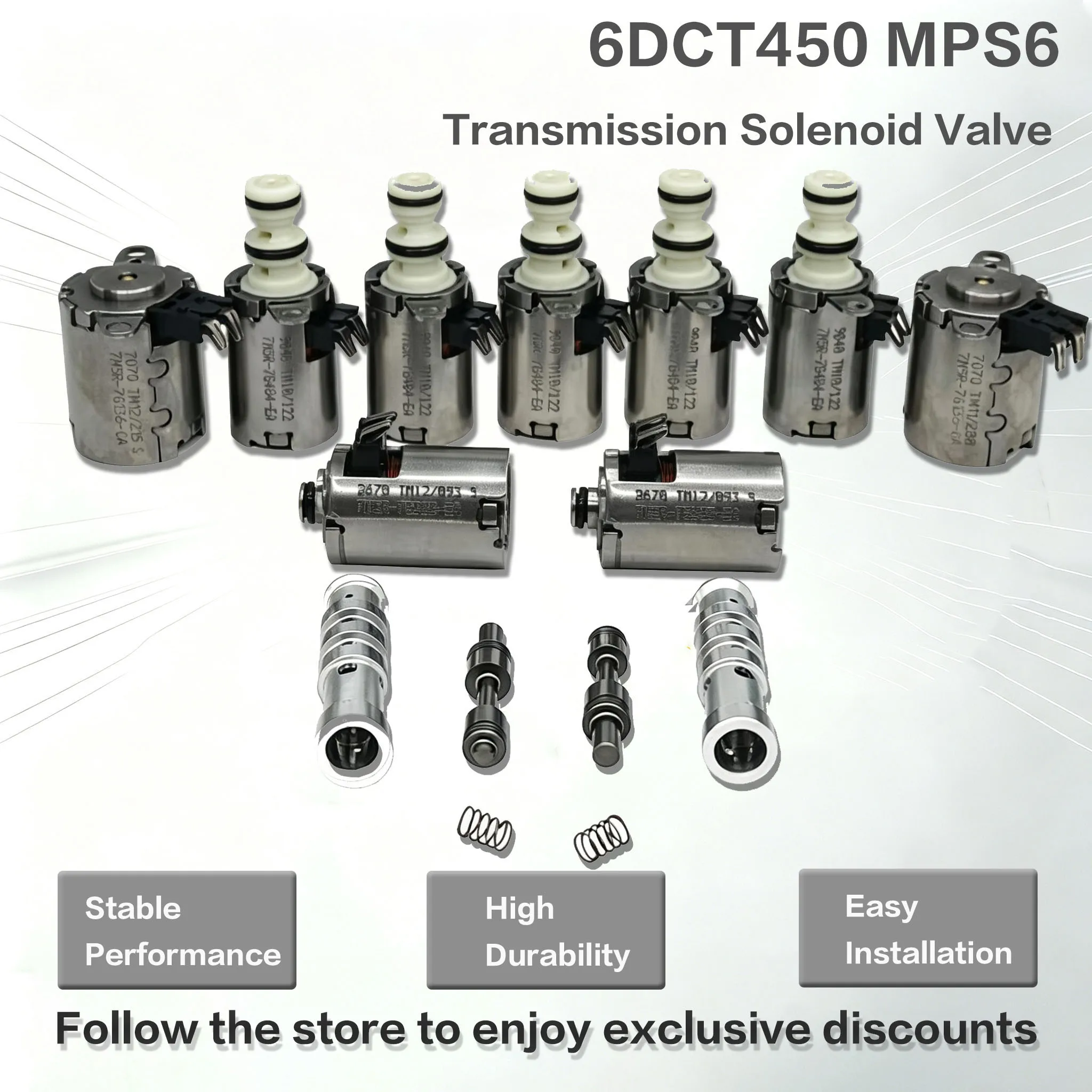 6DCT450 MPS6 Transmission Solenoid Valve & Valve Body Plungers Fit For Ford Volvo 2008‑2018