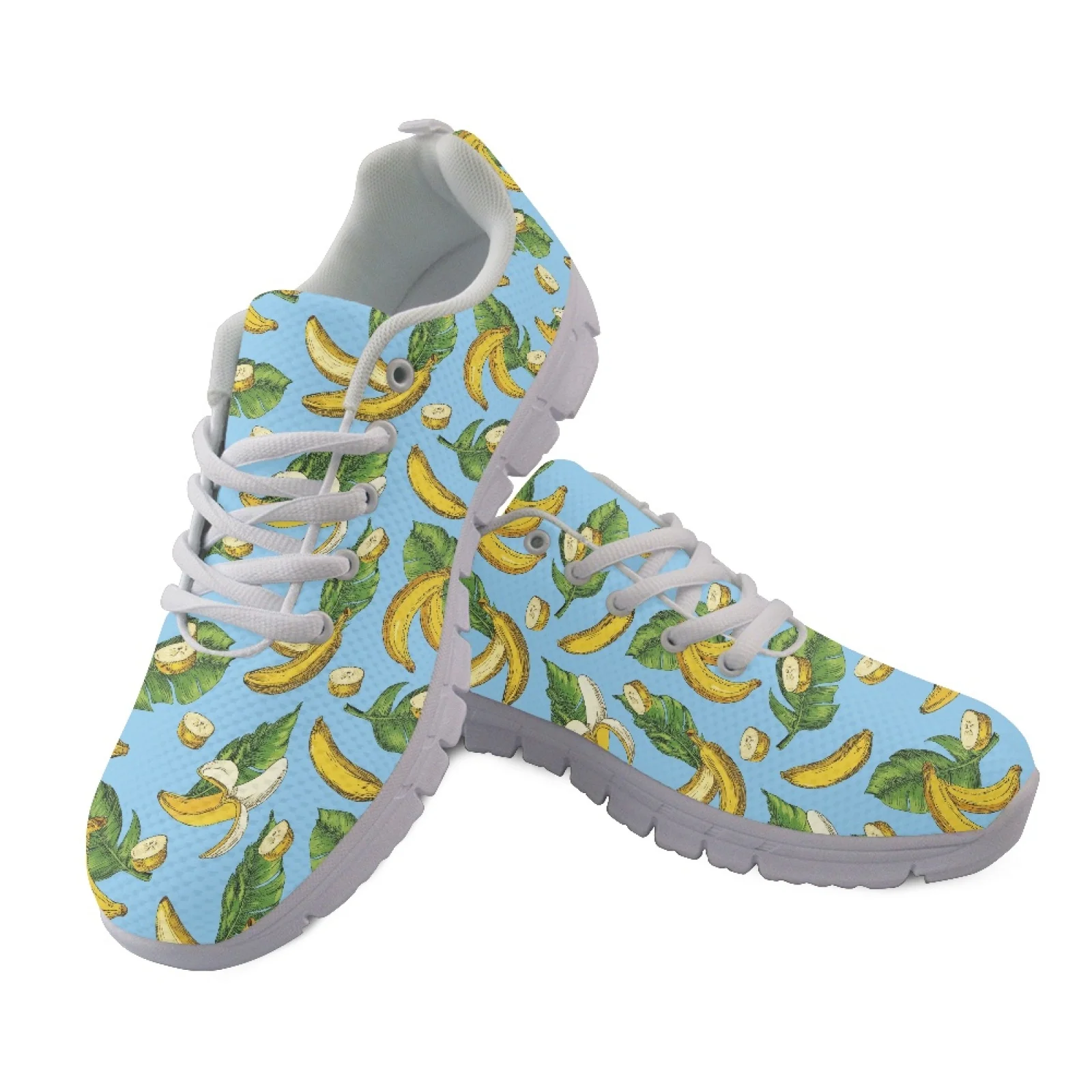 Coloranimal Ice Cream Cherries Mens Athletic Trainers Lace Up Low Top Women Running Shoes for Outdoor
