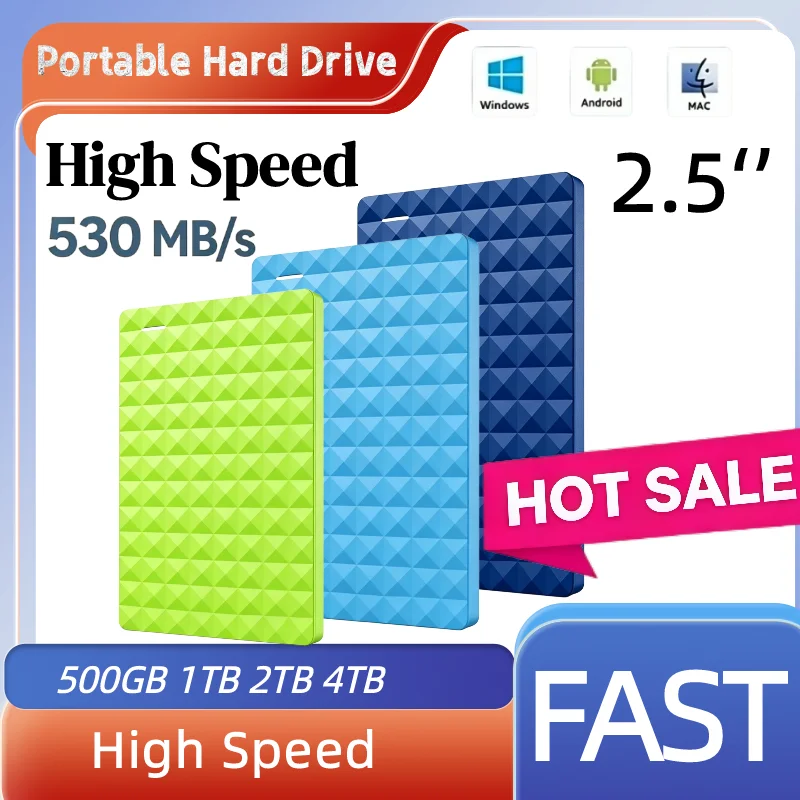 Original 2.5 Inch Expansion Portable External Hard Drive 2TB 4TB USB3.0 Ultra High Speed External For Laptop Internal Storage
