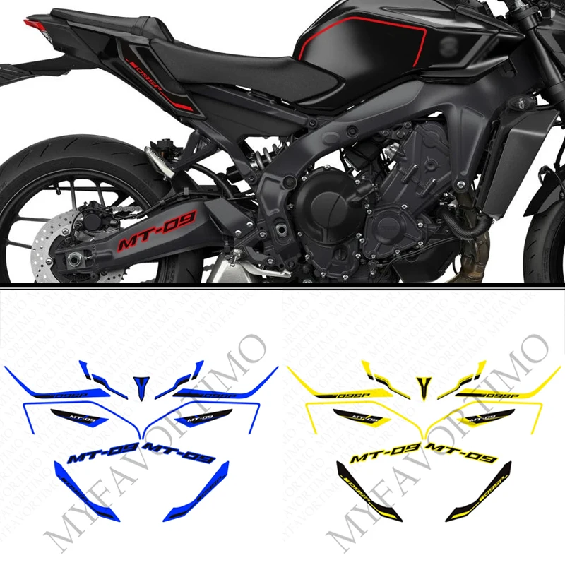 For Yamaha MT-09 MT09 MT 09 SP NEW Motorcycle Tank Swing Arm Stickers Decals Fairing Front Face Fender 2024 2025