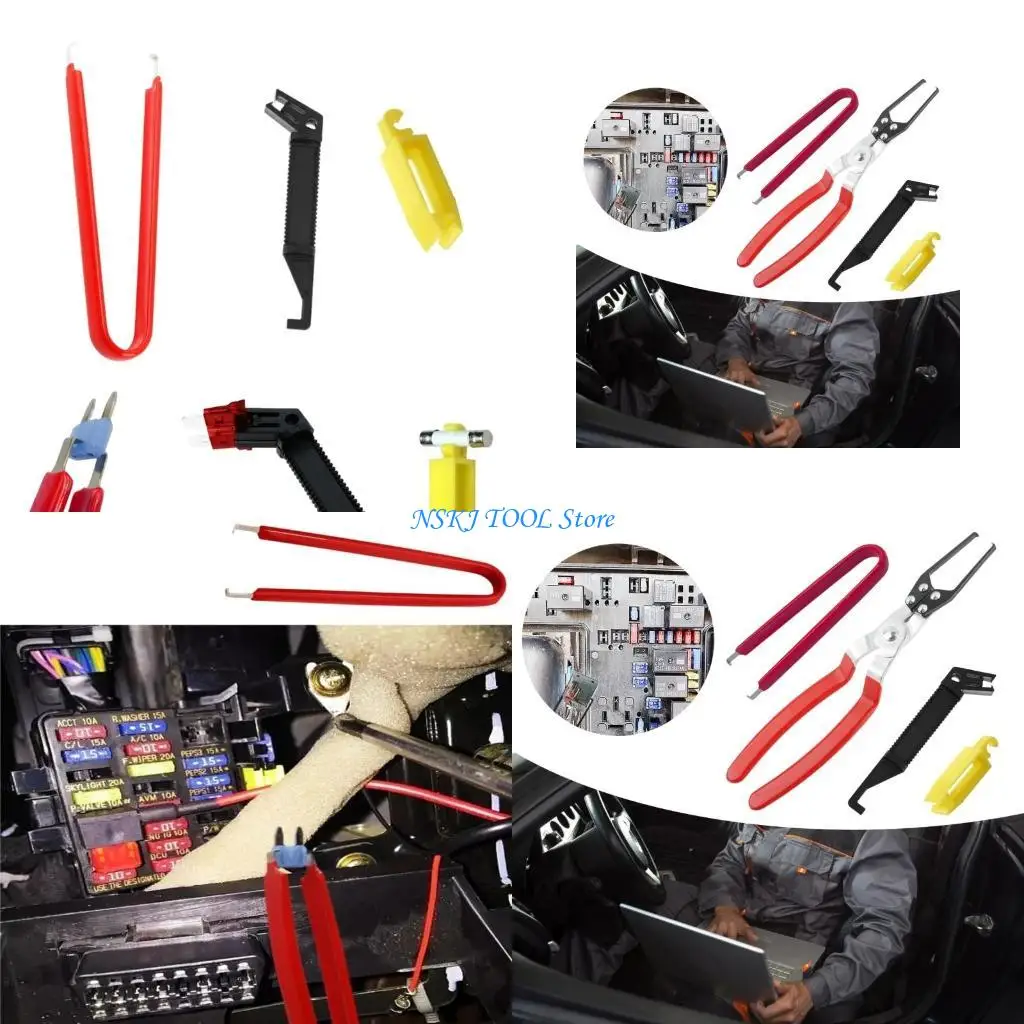

L8RC Upgrades Automotive Fuses Puller Pliers Relays & Fuses Remover Tool for Removing Relays & Battery Terminals in Vehicles