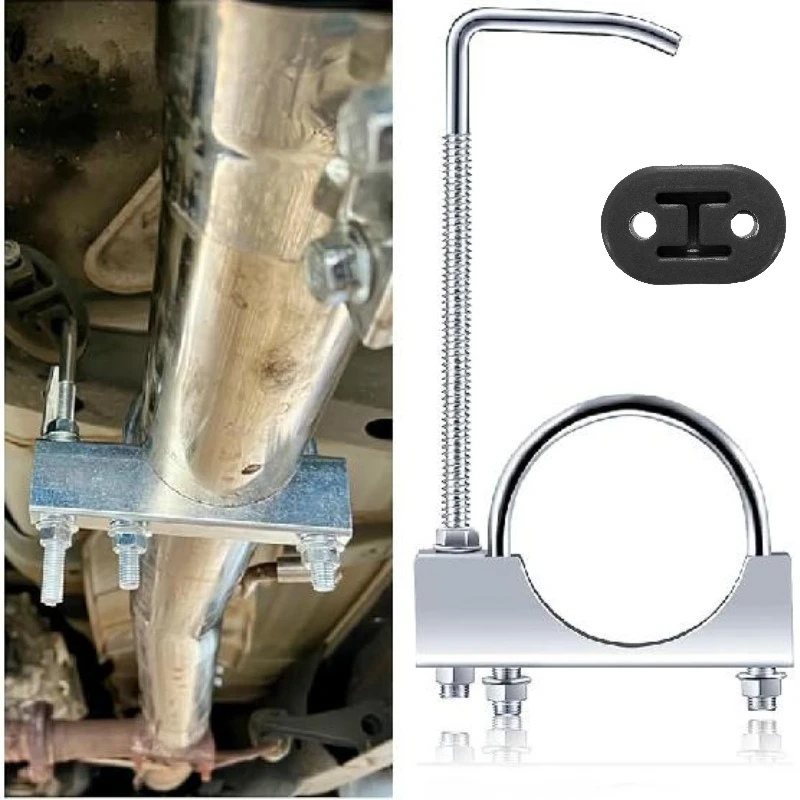 2,5/3 Zoll Auspuffklemme mit Haken, Auto-Auspuffklemme mit Aufhänger, Auspuffklemme mit Aufhänger, Endschalldämpfer-Aufhänger