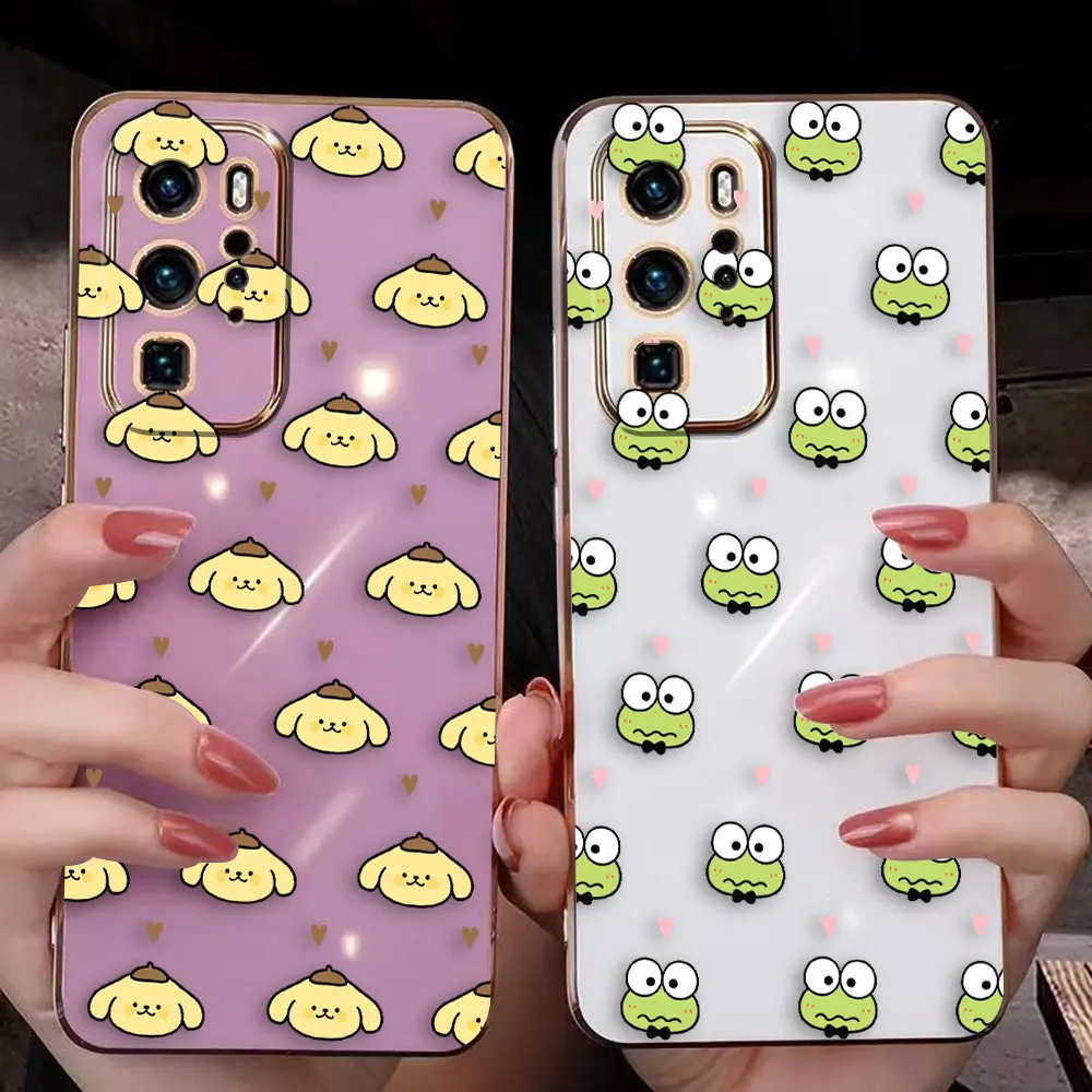 Cover Smooth E-TPU Phone Case For Huawei NOVA 3 3I 4 5I 5T 7 7I 8I 9 9SE 10 Y70 PRO 5G Case P-Pompompurin Kero kero K-Keroppi