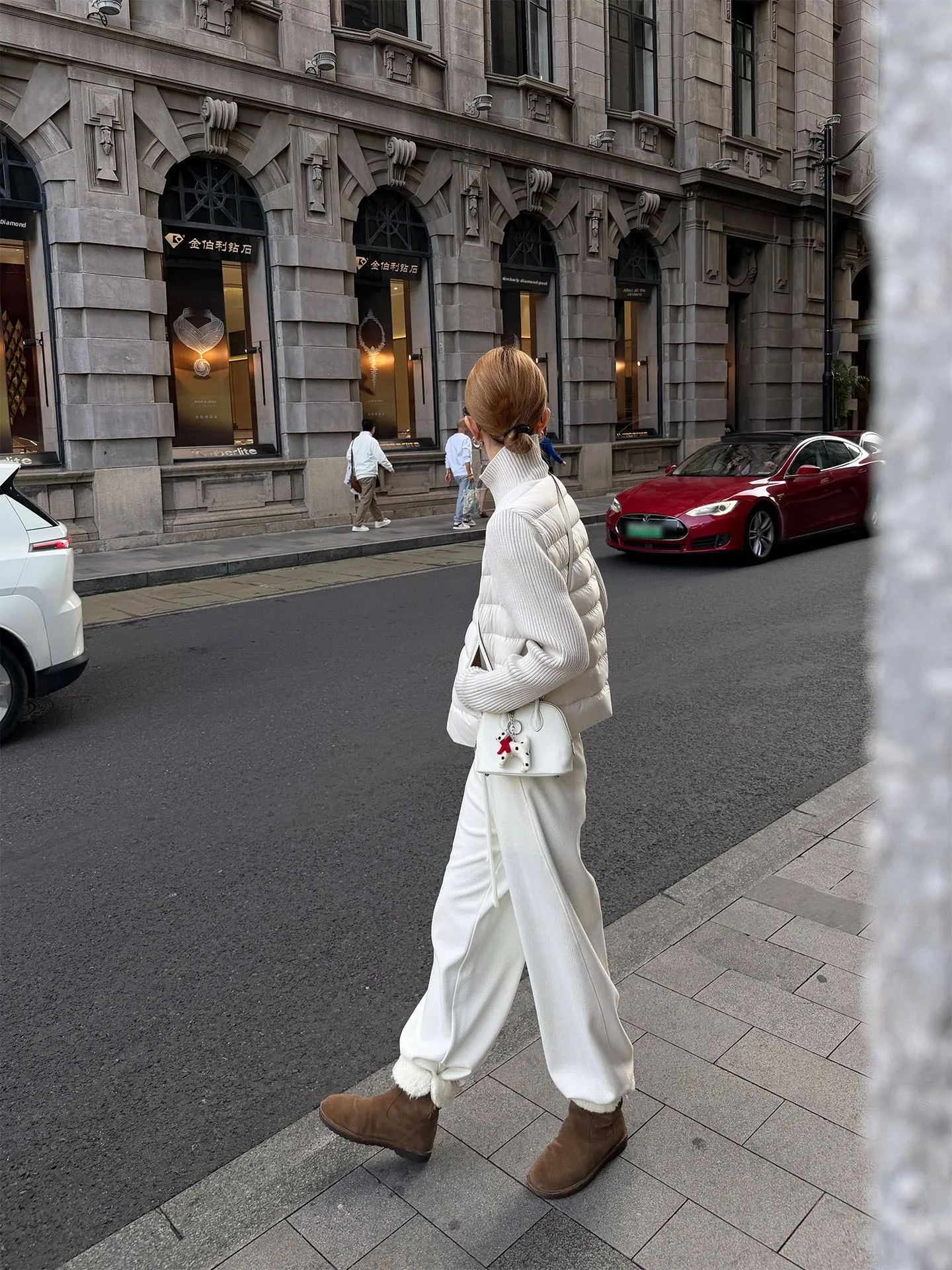 

CodeNam 90 White Du down Knitted Splice ort Padded Jaet Women's Winter Warm Slim Fit Faion Sle Commute Simple Design