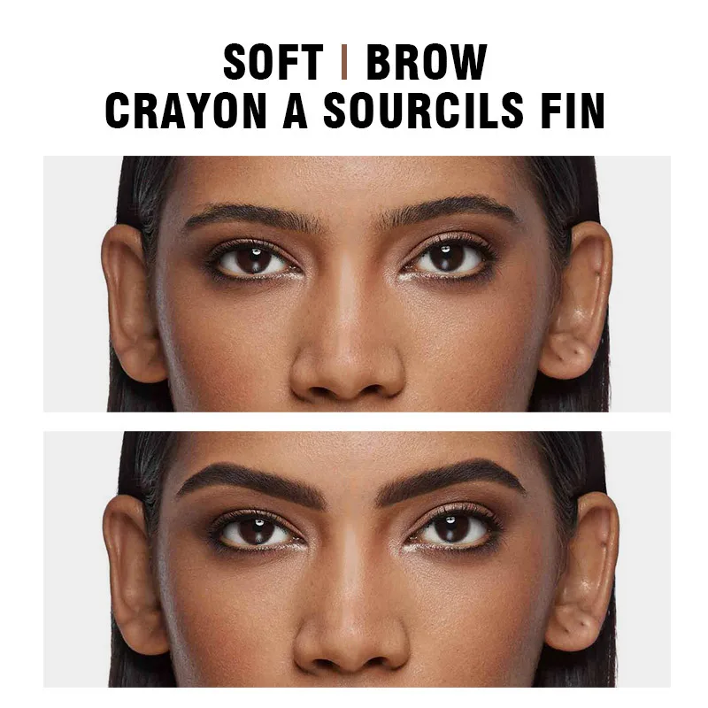 Crayon à sourcils automatique rotatif à double extrémité, 1.5mm, précision ultra-fine, anti-transpiration et étanche