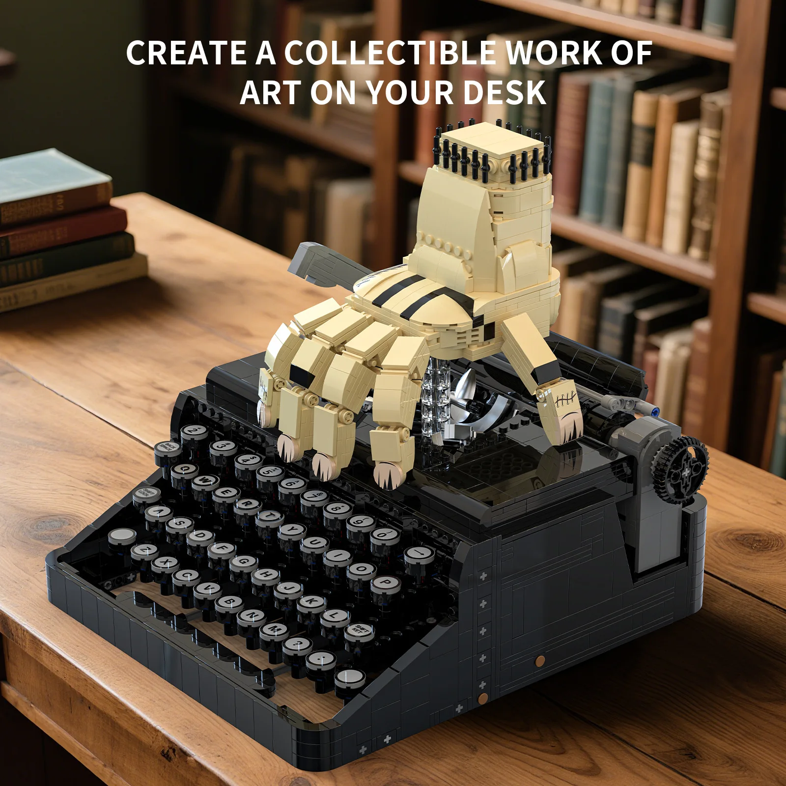 2330pcs Creative Nostalgia Wednesday Typewriter Building Blocks Sets MOC Desktop Collection Ornament Model Assembly Bricks Toys