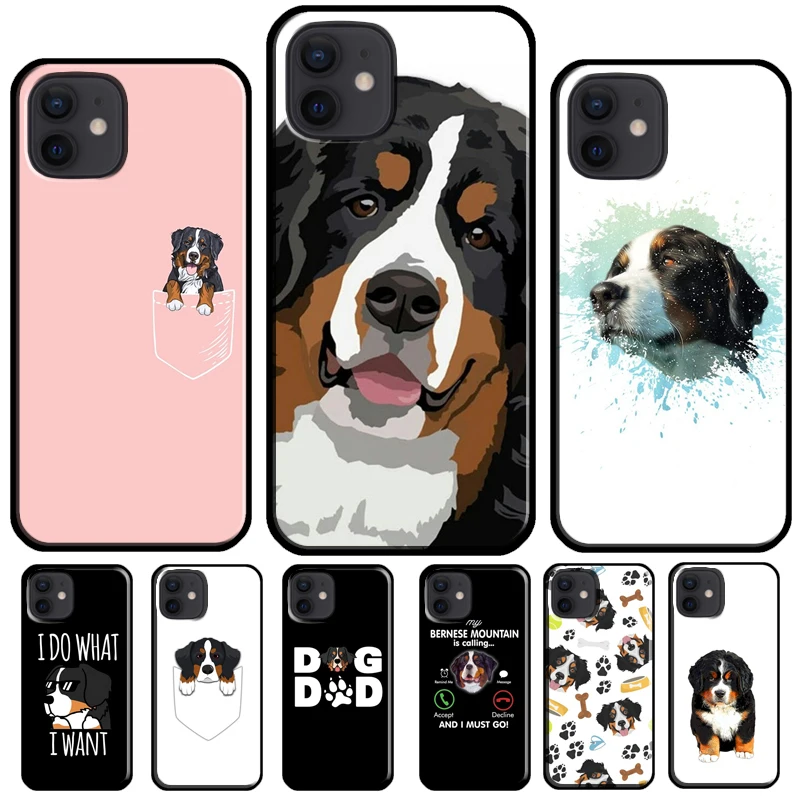 Bernese Mountain Dog Phone Case For iPhone 16 15 12 11 14 Pro Max 13 Mini Plus XR X XS Max Back Cover