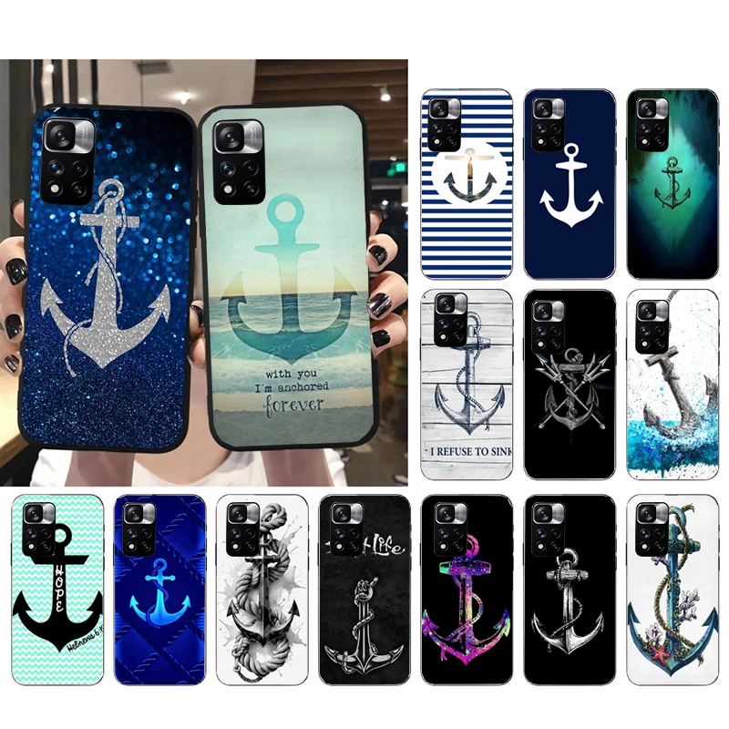 Anchor Phone Case For Xiaomi Redmi note 13 12 Pro 11S 11 10 Pro 10S 12S Redmi 13 10 13C