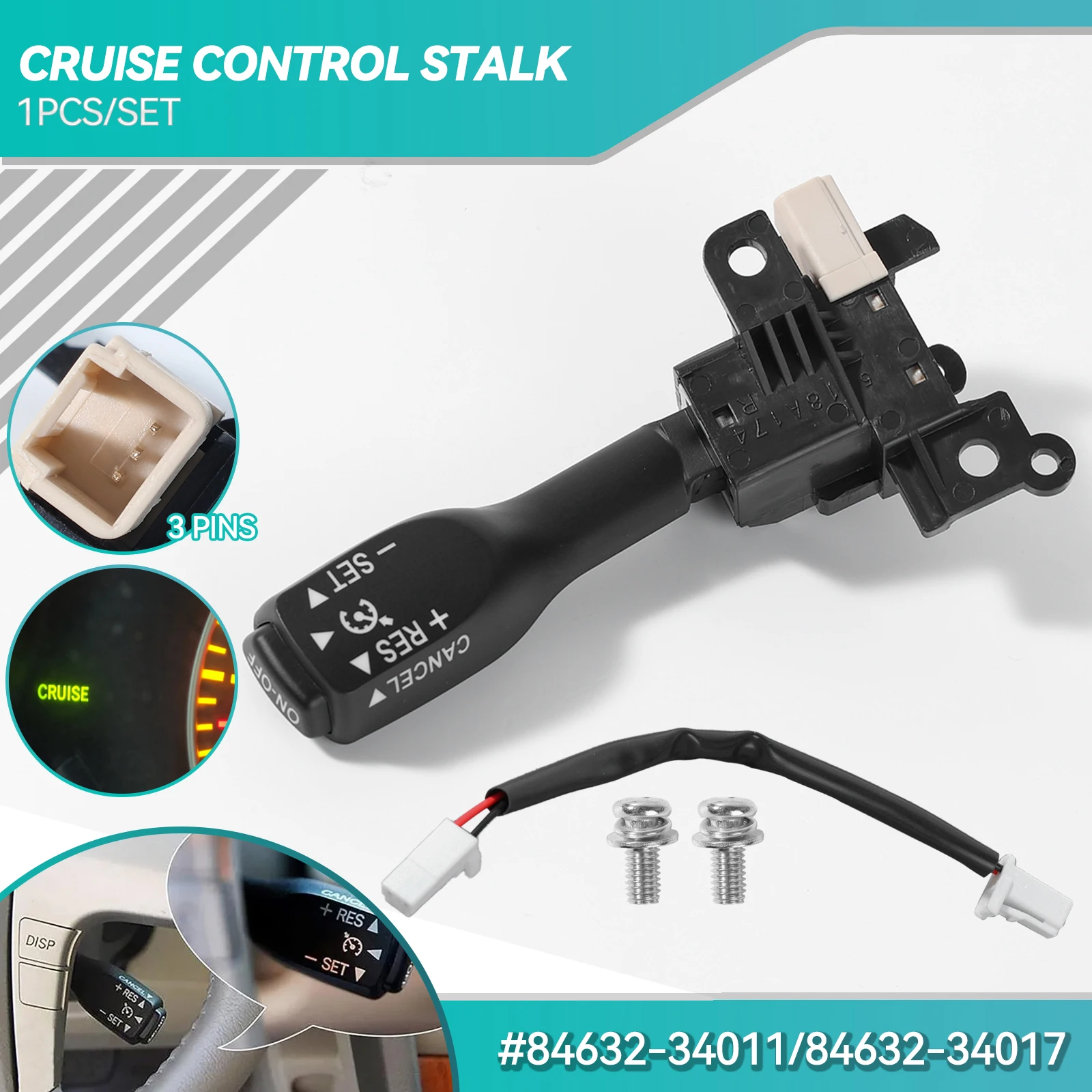 Cruise Control Switch 84632-05010 84632-34011 84632-34017 For Toyota Camry Corolla RAV4 Prado 4Runner Yaris Avensis Lexus?Scion