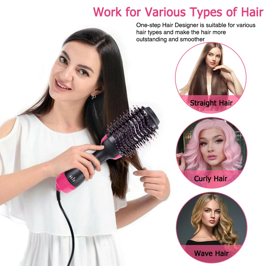 Multi-Function Hair Dryer Brush Blow Dryer Brush 4 In 1 Styling Tools Styler Volumizer Hot Air Straightener Brush For All Hair