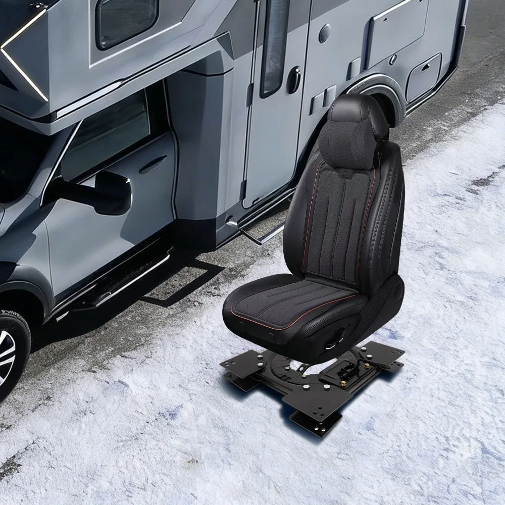Seat Turntable, Yacht Seat, Black, Fixed Base, 360 Degree Swivel Plate for RV Camper T5 T6 Chair, Marine Boat Mount Bracket view 5
