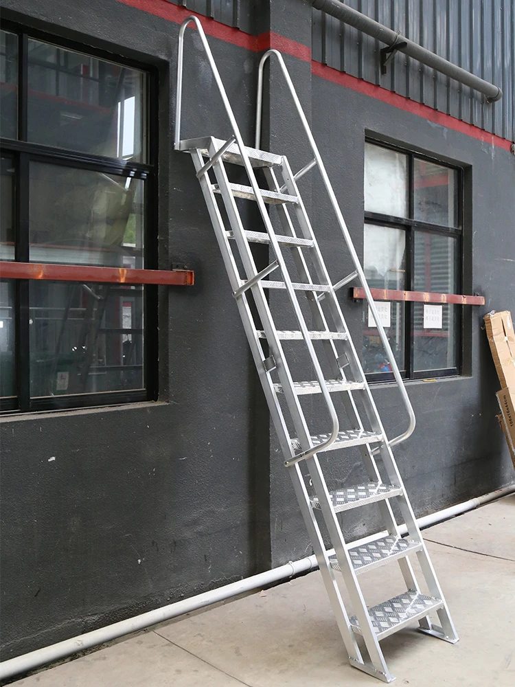 Aluminum alloy welded ladder, thickened straight ladder, custom folding,roof ladder, construction site foundation pit ladder