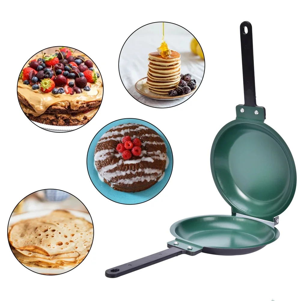 

Double Sided Frying Pan Nonstick Toxin Free Stir Fry Pot Ceramic Coating Pancake Cake Fried Egg Pan Kitchen Cookware