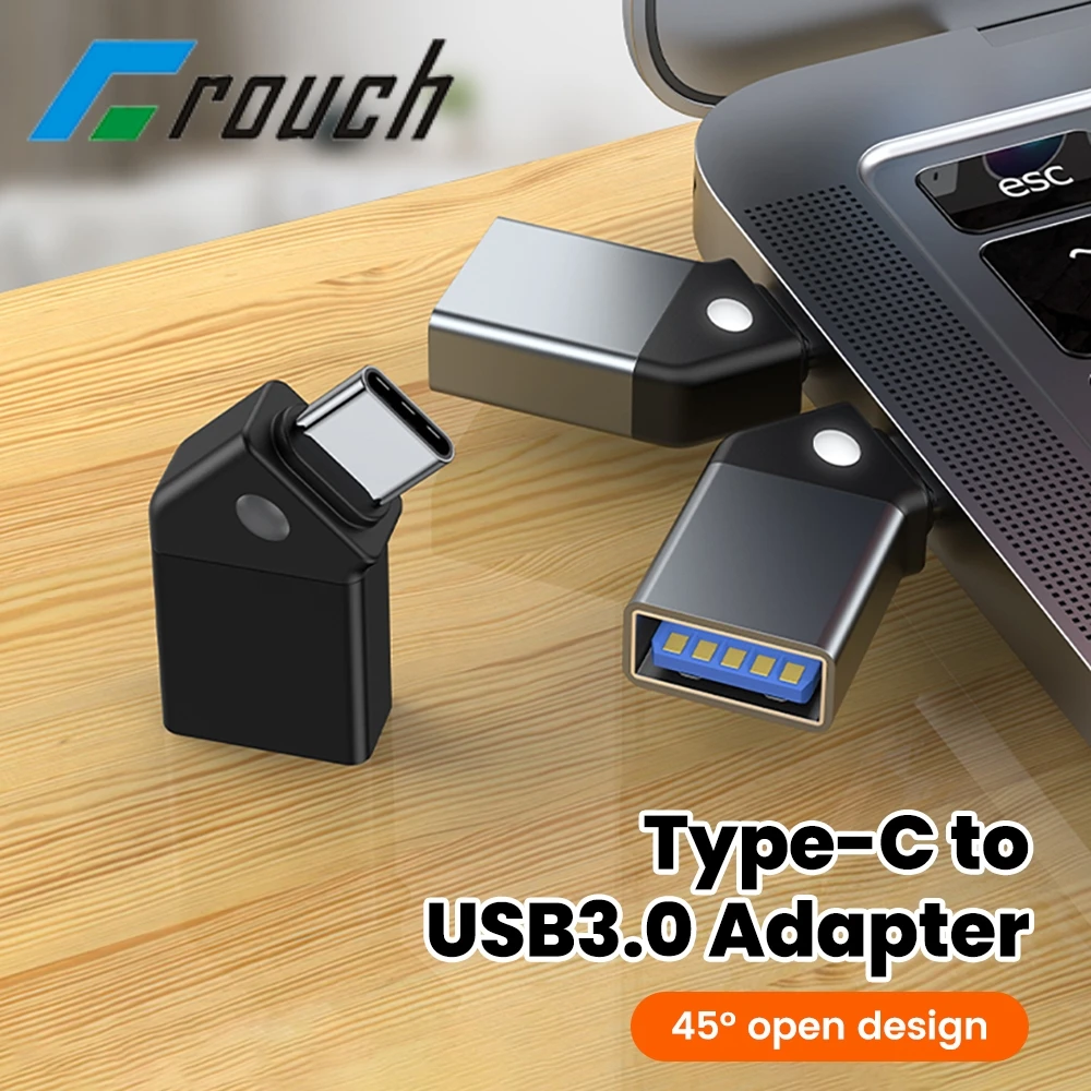 

Type C To USB 3.0 Adapter 45 Open Angle USB Female To Type C Male Converter For Phone Laptop Card Reader U Disk Data Transfer