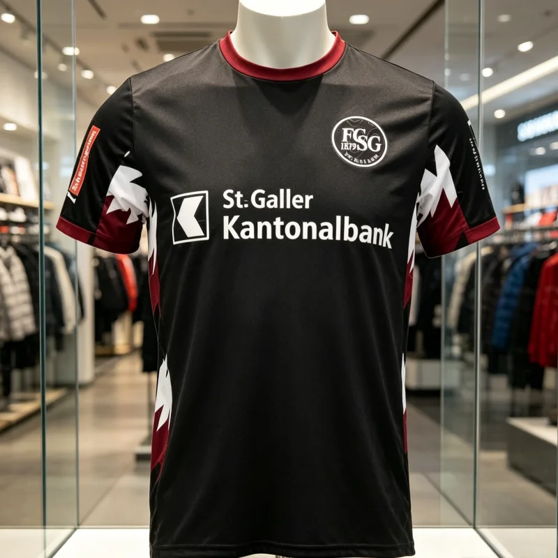 2026 Schweiz Fußball FC St. Gallen 1879 Sporttrikot Schweizer Herren T-Shirts Schnelltrocknend Trainings-Fußballtrikot für Familie und Kinder – Detail 1