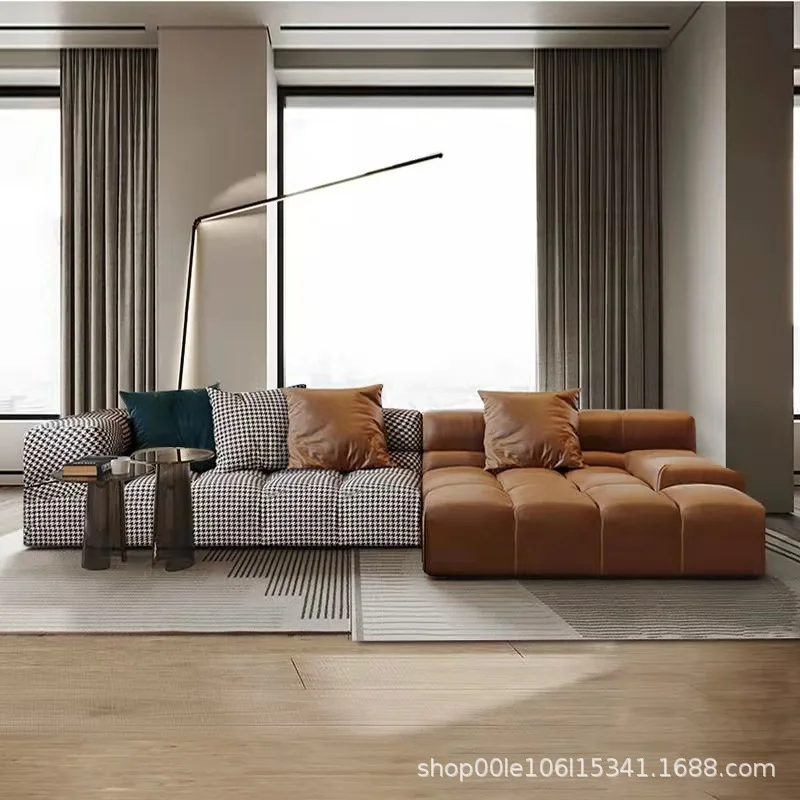 American-Italian simple buckle fabric double three multi-person hotel living room small apartment leisure combination thousand b