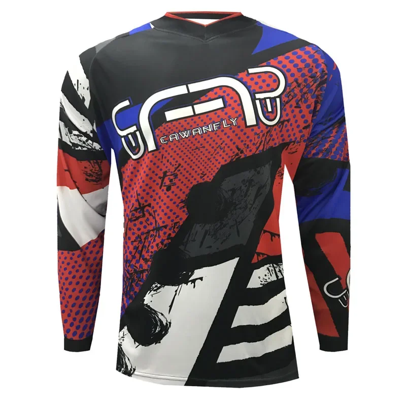 CAWANFLY Motocross Jersey Maillot Ciclismo Hombre Dh Downhill Jersey Off Road Mountain Long Sleeve Mtb Jersey