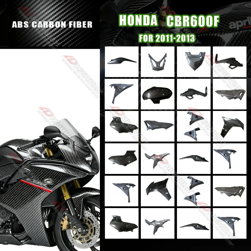 

ABS Carbon Fiber Pattern Fairing Kits For Honda CBR600F CBR 600 F 2011-2013 Motorcycle Fender Frame Cover Fuel Tank Side Panel