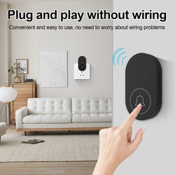 Smart Wireless Doorbell Waterproof Welcome Door Bell 60 Songs Melodies 200M/656FT Remote Welcome Door Chimes US EU Plug Optional