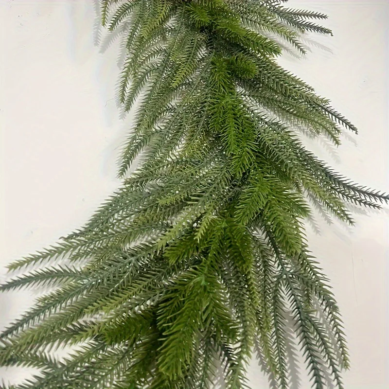 Durable New Type Indoor Artificial Norfolk Pine Wreath Soft Plastic Hanging Vine Tree Fashion Indoor Decoration