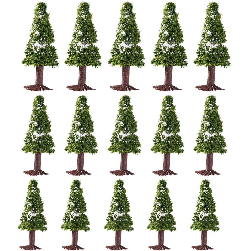 15Pcs Pine Tree Landscape Scenery DIY Sand Table Construction Miniature Trees Scenery Layout Prop Landscape Model Tree