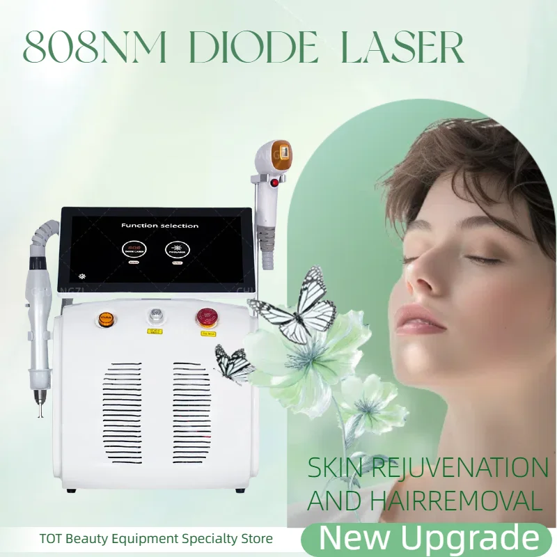 

Professional Painless Laser Hair Removal Device 4000W 3 Wavelengths 2 in 1 for Tattoo Permanent Hair Removal Home Salon