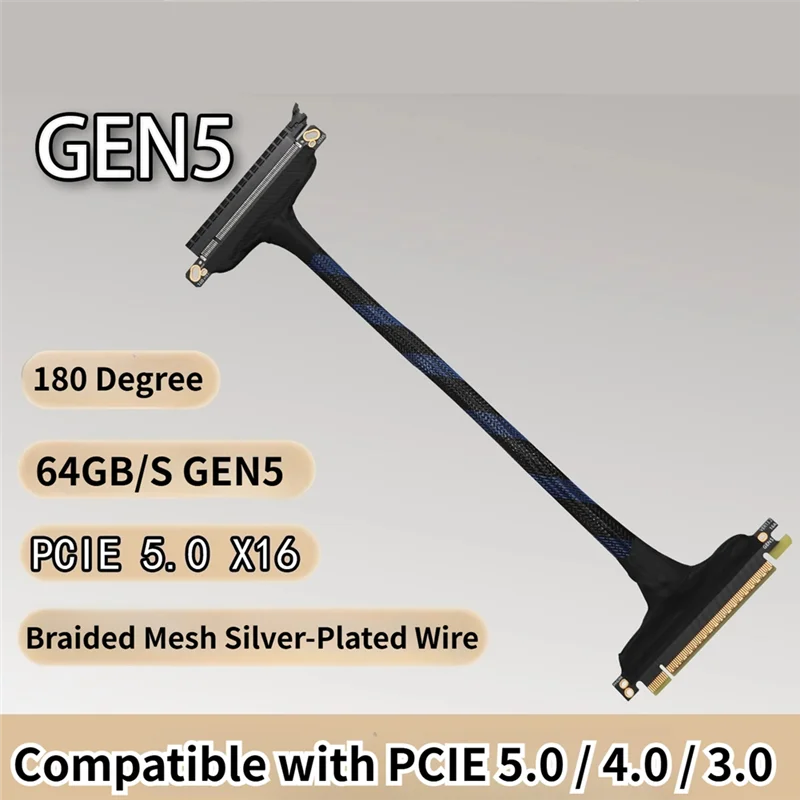 SR-PCIE 5.0X16 كابل محول كابلات خادم عالية السرعة بدون فقدان لبطاقة الرسومات RTX 5090