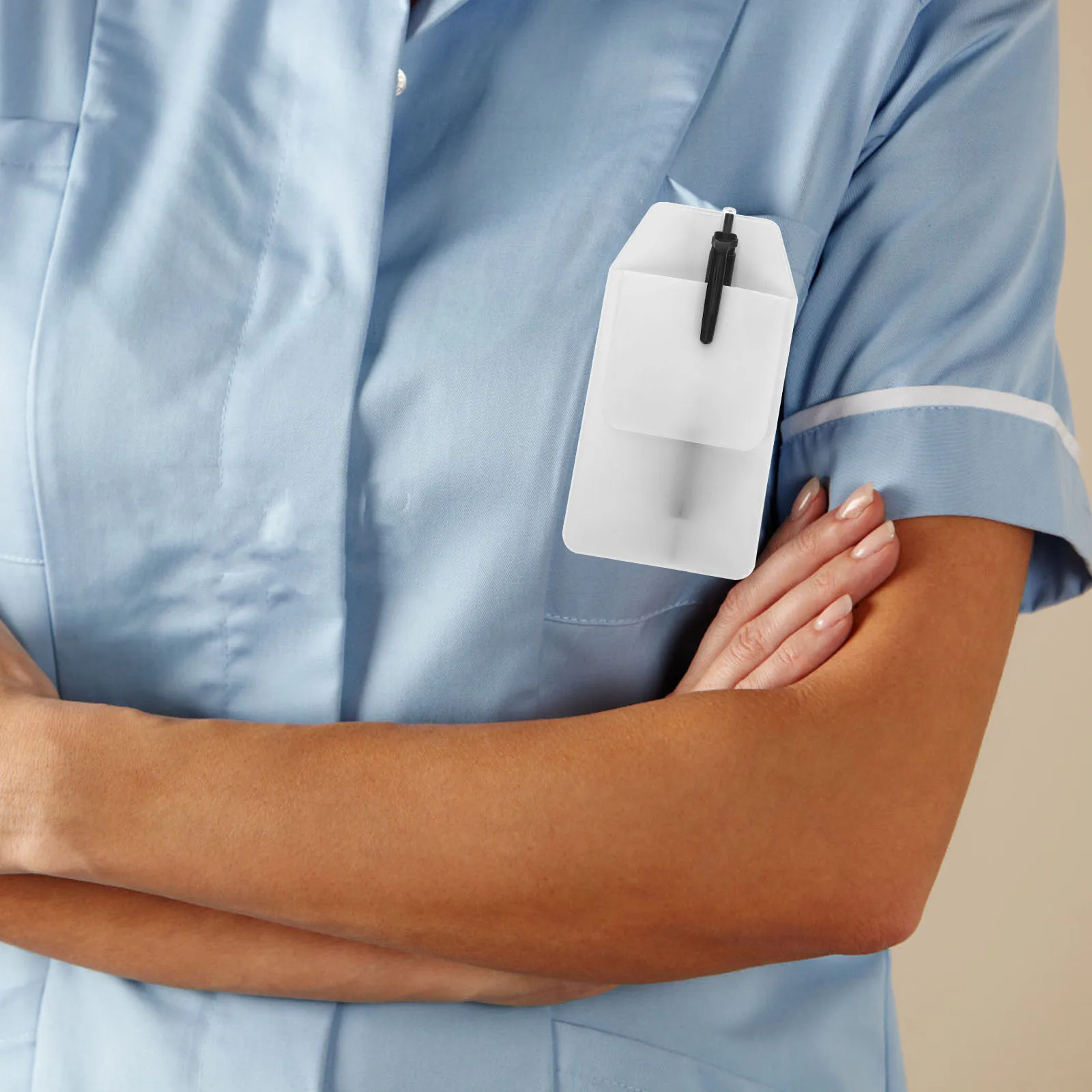 10 قطعة حقيبة القلم ممرضة طبيب منظم المواد البلاستيكية كيس التخزين مستشفى ملحق هدية جيب حماة للقمصان