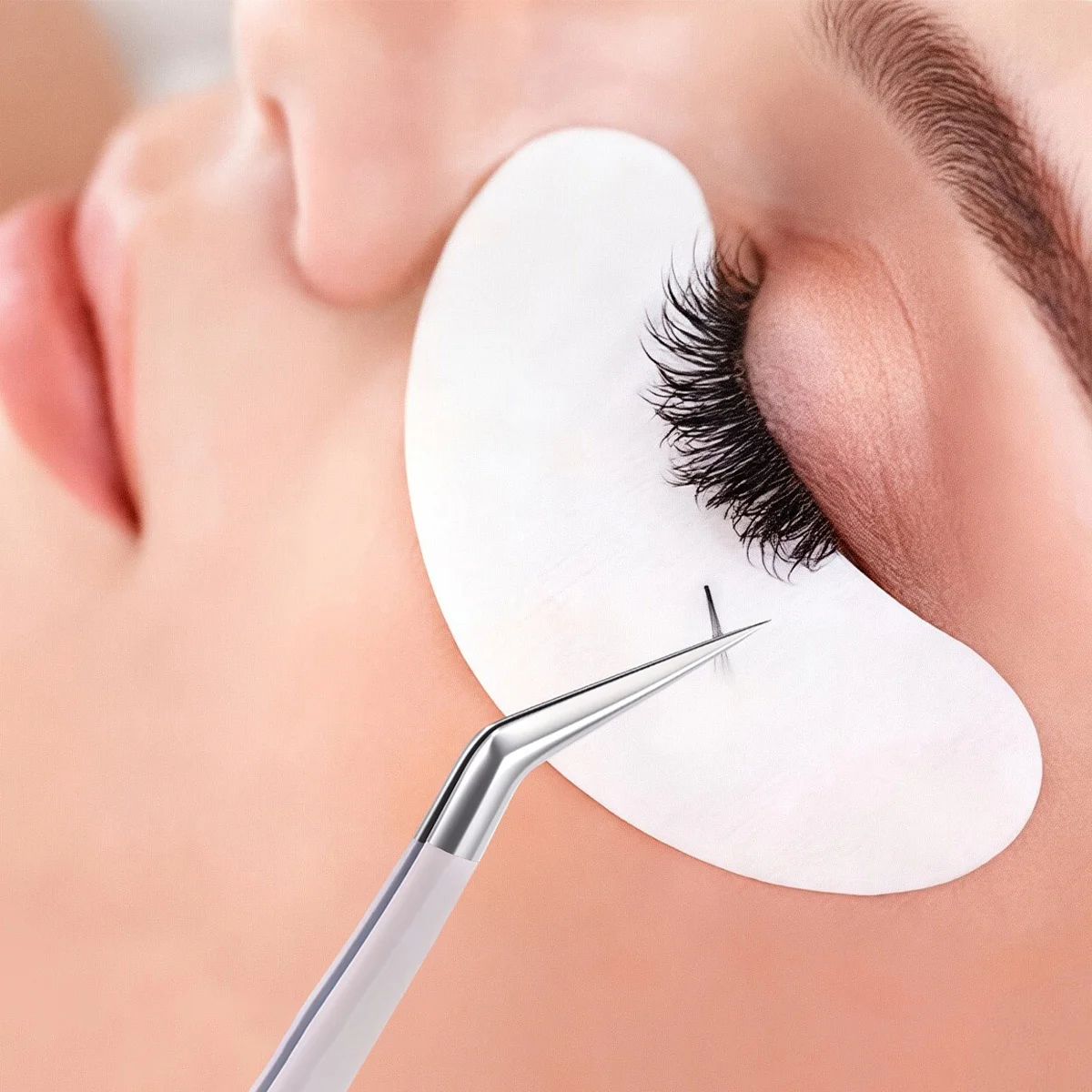 Professional Stainless Steel Eyelash Extension Tweezers Precision Sharp Pointed Gradient Color Lash Tools for Individual Lashes