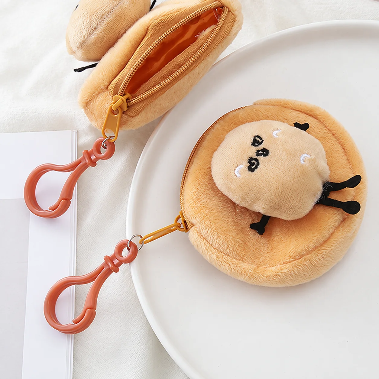 Earbuds Pouch Round Round Zipper Pouch Coin Purse Charm Soft Potato Coin Purse For Earbuds Storage School Backpacks