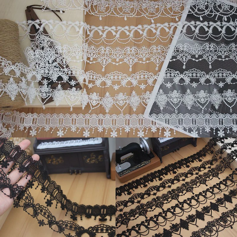 

30 ярдов различных изысканных стилей кружевной ленты Лолиты, аксессуары для рукоделия, материал ожерелья. Украшение одежды
