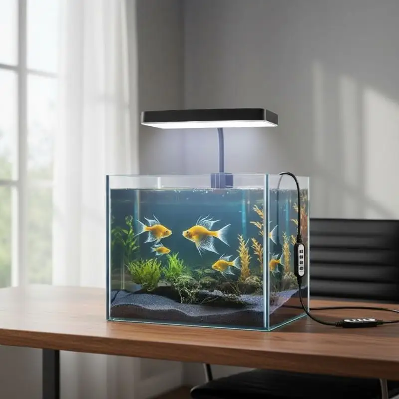 USB Aquarium Clip Light 3 Brightness Levels LED Lamp for 10-30L Fish Tank Boost Aquatic Plant Growth