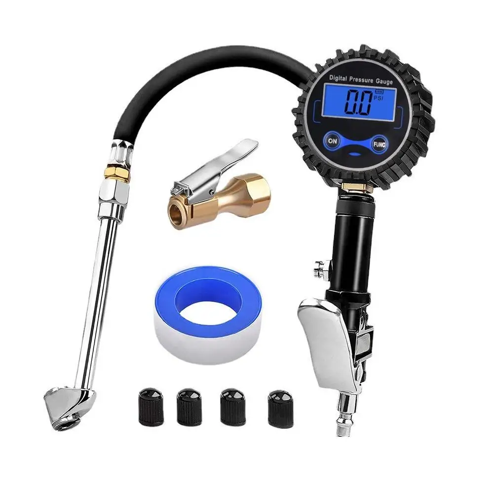 

Car Tire Air Pressure Inflator Gauge LCD Display LED Digital Backlight Vehicle Tester Inflation Monitoring Manometer 0-150PSI